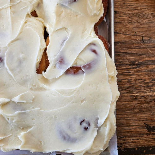 Bake at Home Cinnamon Rolls with Cream Cheese Buttercream